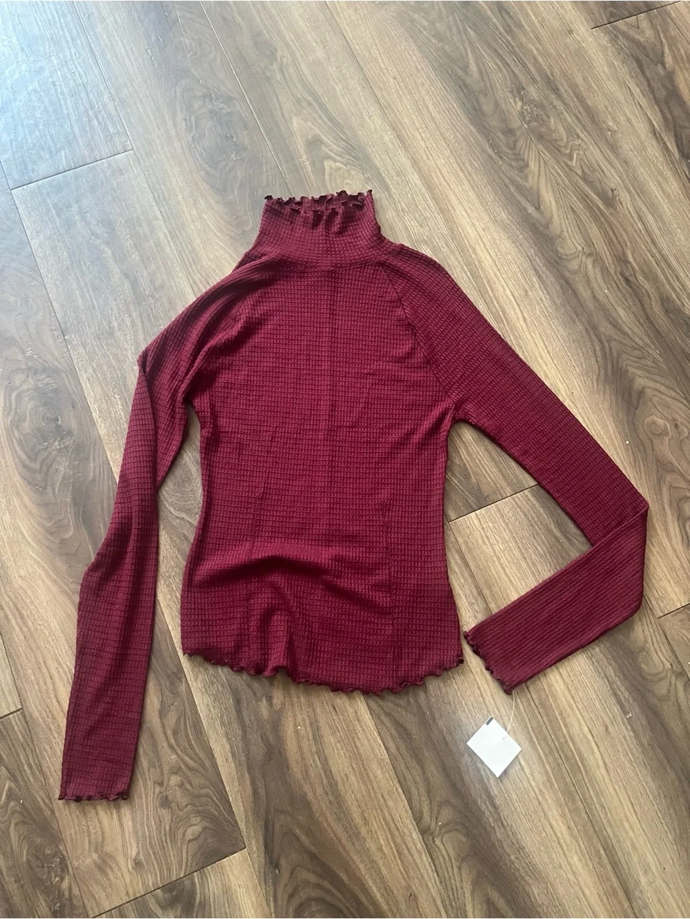 Intimately Free People Make it Easy Thermal Top Small NWT Deep Plum - Picture 3 of 7